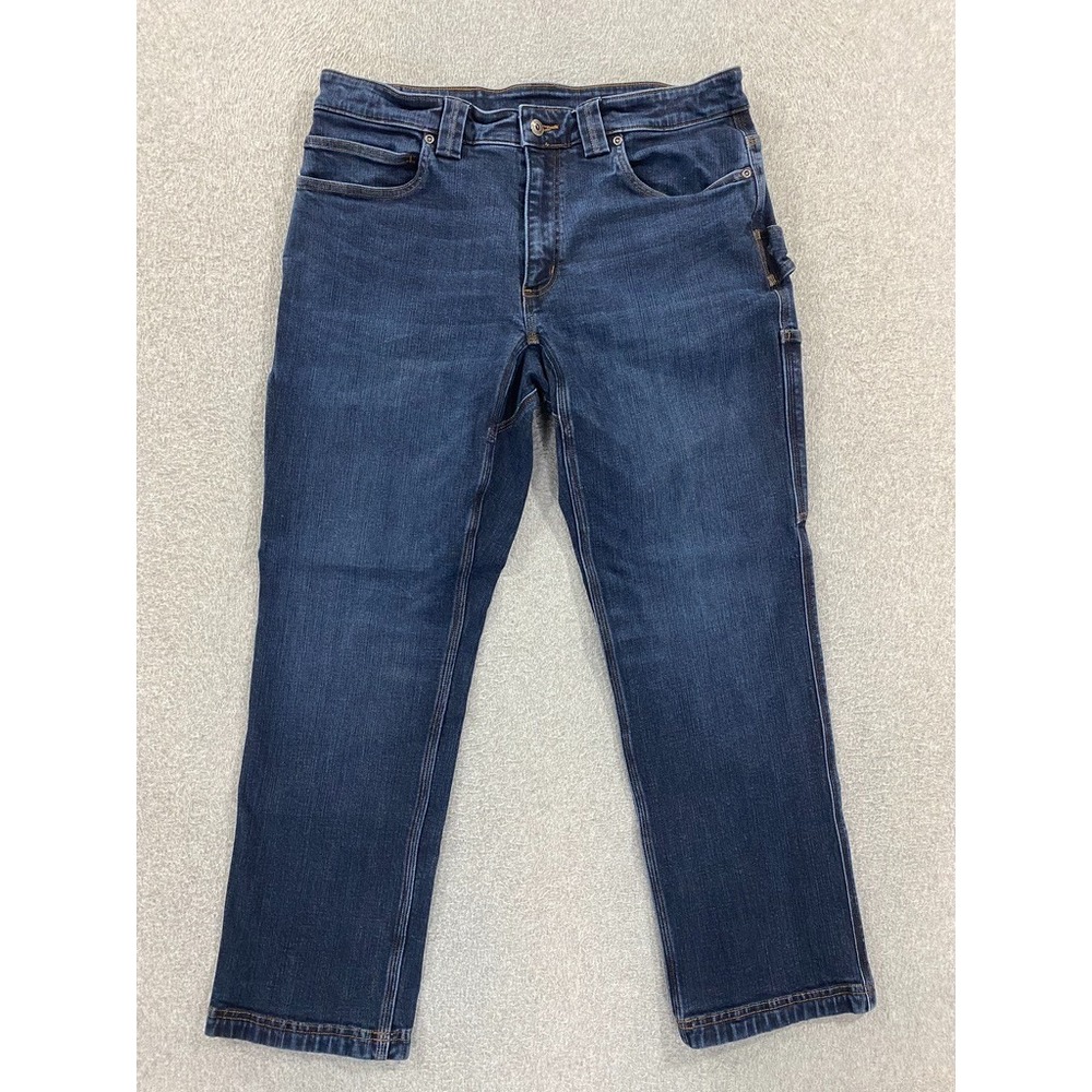 Duluth Trading Co Ballroom Double Flex Carpenter Jeans Mens 34x30 Dark Wash